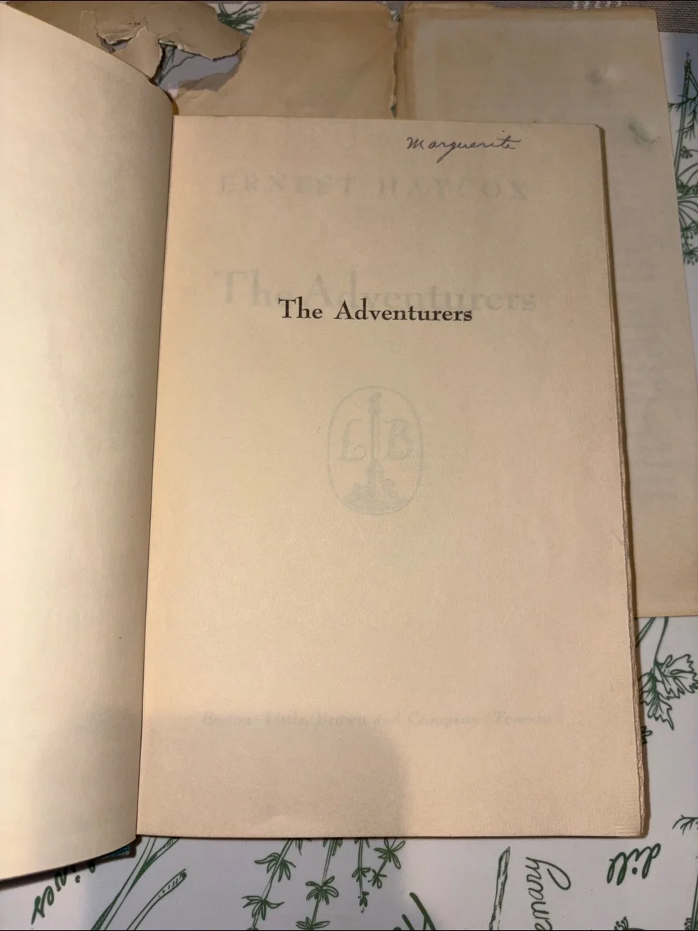 VTG 1954 The Adventurers by Ernest Haycox Hardcover Book Western Frontier Fictio